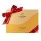 aerial view a gold godiva ballotin gold 36 piece assortment box, image 1 of 3