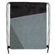 aerial view a gray good value(tm) footprints drawstring backpack, image 1 of 2