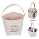 aerial view a natural multi - pocket cotton garden tote bag, image 1 of 3