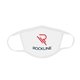 aerial view a white 2- ply polyester face mask with nose wire, image 1 of 3