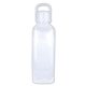 aerial view a clear bottle & white lid 24 oz classic edge bottle with handle lid, image 1 of 2