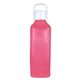 a translucent red bottle & white lid 24 oz classic edge bottle with handle lid