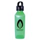 a translucent green bottle & black lid 24 oz classic edge bottle with handle lid
