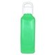 a translucent green bottle & white lid 24 oz classic edge bottle with handle lid