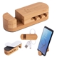 aerial view a bamboo bamboo desktop cable organizer, image 1 of 2