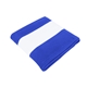 aerial view a royal blue with white microfiber beach towel, image 1 of 2