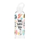 aerial view a clear 18 oz kraver bottle, image 1 of 3