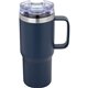 aerial view a navy blue 20 oz urban peak(r) harbor trail vacuum camp mug, image 1 of 4