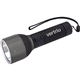 aerial view a black rechargeable 20w led vega flashlight, image 1 of 4