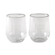 aerial view a clear corkcicle(r) stemless glass set (2), image 1 of 5