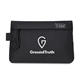 Black aerial view a black renew rpet zippered pouch, image 1 of 7