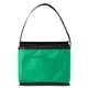aerial view a green recycled non - woven lunch cooler bag, image 1 of 7