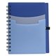 aerial view a blue tri - pocket notebook, image 1 of 2