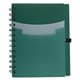 aerial view a green tri - pocket notebook, image 1 of 2