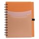 aerial view a orange tri - pocket notebook, image 1 of 5