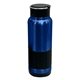 aerial view a blue with black 20 oz kinsley stainless steel bottle, image 1 of 3
