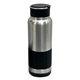 aerial view a silver with black 20 oz kinsley stainless steel bottle, image 1 of 3