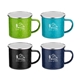 a group of 16 oz iron and stainless steel camping mug