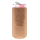 aerial view a metallic rose gold 12 oz slim metallic neoprene can cooler, image 1 of 2