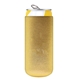 aerial view a metallic light gold 12 oz slim metallic neoprene can cooler, image 1 of 2