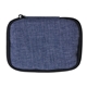 aerial view a heathered blue traveler 8- compartment pill organizer, image 1 of 6