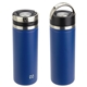aerial view a navy blue nayad(r) roamer 18 oz stainless double - wall bottle, image 1 of 2