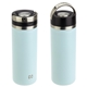 aerial view a seafoam blue nayad(r) roamer 18 oz stainless double - wall bottle, image 1 of 2
