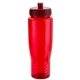 aerial view a red sprint 28 oz pet eco - polyclear(tm) bottle with push - pull lid, image 1 of 2