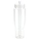 aerial view a clear sprint 28 oz pet eco - polyclear(tm) bottle with push - pull lid, image 1 of 2