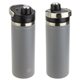 aerial view a graphite nayad(r) traveler 18 oz stainless double - wall bottle with twist - top spout, image 1 of 4