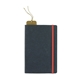 aerial view a red recycled bonded leather softcover notebook, image 1 of 4