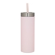 aerial view a pink coronado 22 oz straw tumbler, image 1 of 4