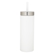 aerial view a white coronado 22 oz straw tumbler, image 1 of 5