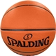 aerial view a orange/black spalding(r) full - size composite leather basketball, image 1 of 2