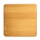 aerial view a bamboo brown 4 pack square bamboo coaster, image 1 of 2
