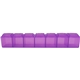 a translucent purple 7- day bpa - free pill case made in usa