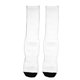 aerial view a white wye dye sublimated crew (athletic) socks (pair), image 1 of 11