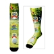 aerial view a white dye sublimated dress socks (pair), image 1 of 14