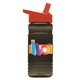 a smoke bottle & red lid groove 20 oz tritan(tm) sports bottle with flip straw lid and digital imprint