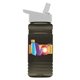 a smoke bottle & white lid groove 20 oz tritan(tm) sports bottle with flip straw lid and digital imprint
