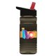 a smoke bottle & black/red spout lid groove 20 oz tritan(tm) sports bottle with flip straw lid and digital imprint