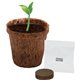 aerial view a brown eco - friendly coco seed starter kit, image 1 of 3