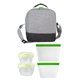 aerial view a green bay handy nested seal tight bagged lunch kit, image 1 of 2