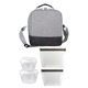 aerial view a white bay handy nested seal tight bagged lunch kit, image 1 of 2