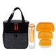 aerial view a orange x line trendy portion control lunch set, image 1 of 2
