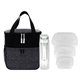 aerial view a white x line trendy portion control lunch set, image 1 of 2