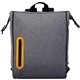 aerial view a orange oval line cooler backpack, image 1 of 2