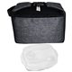aerial view a white x line locking lid clip cooler, image 1 of 2