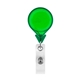 a translucent green tear drop retractable badge holder