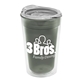 a transparent smoke 14 oz transparent tumbler